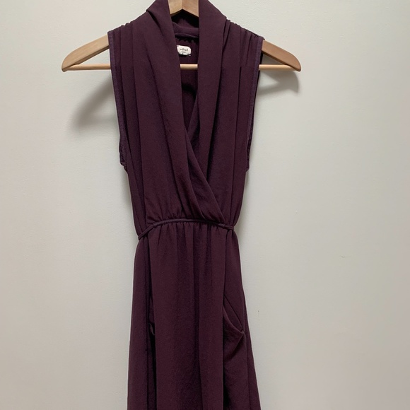 Aritzia wilfred xsmall purple wrap dress - Picture 1 of 10